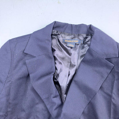Pendleton Wool Blazer Jacket Navy Blue 14 Double Breasted Vtg Womens
