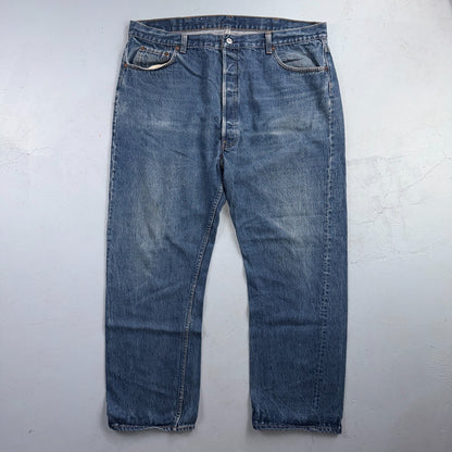 Levis 501 Vintage 80s USA XX Straight Leg Jeans Blue Med Wash 44x32 Act 39x28
