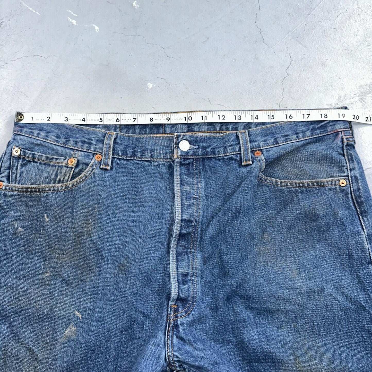 Levis 501 Vintage 90s USA XX Straight Leg Jeans Blue Dark Wash 40x32 Act 38x31