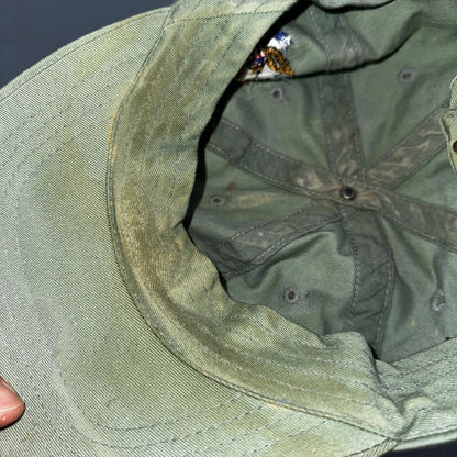 Catch The Spirit Snoopy VTG Hat Cap Snapback Green USGA Political Thrashed USED