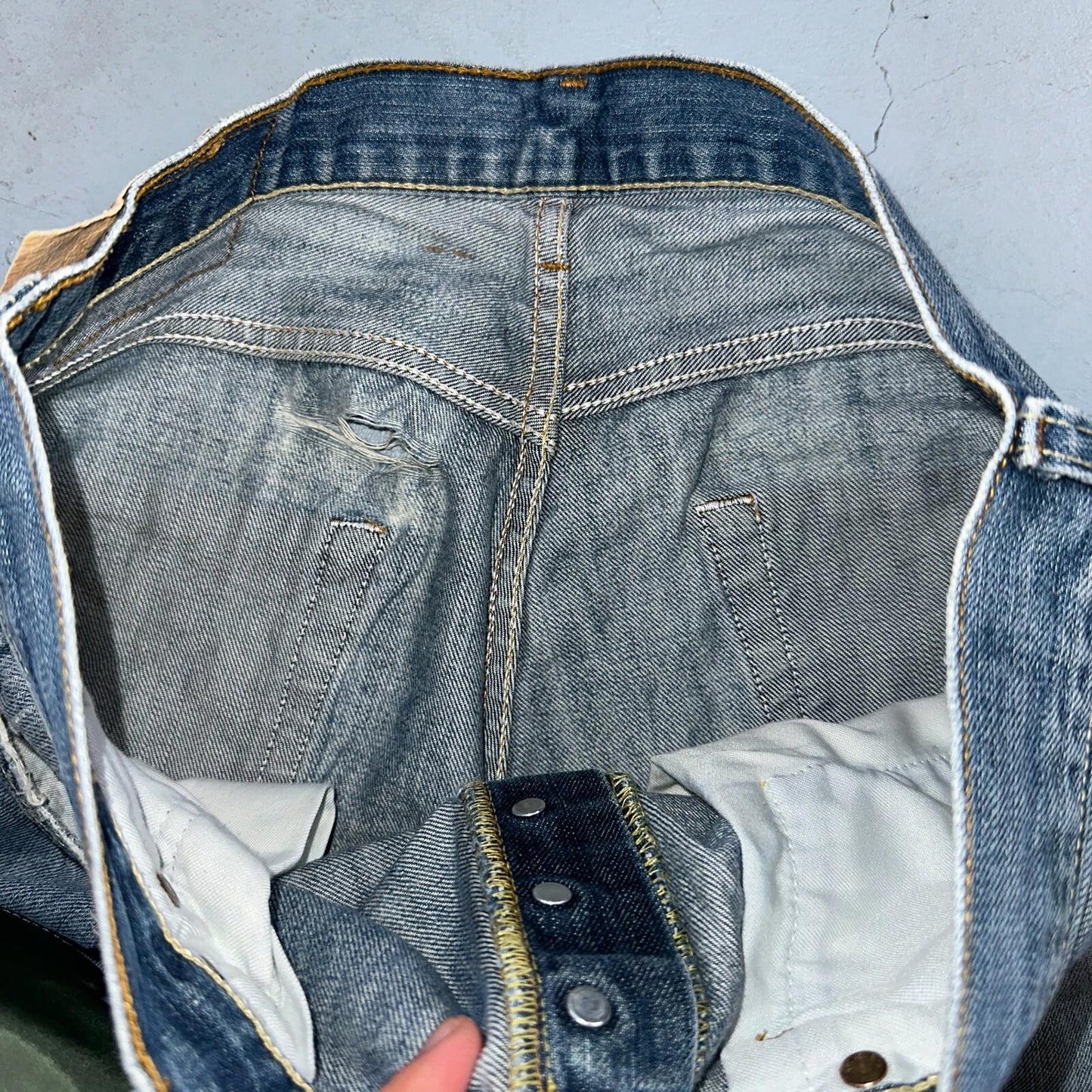 Levis 501 Vintage Y2K XX Straight Leg Jeans Blue Med Wash 33x32 Act 32x31