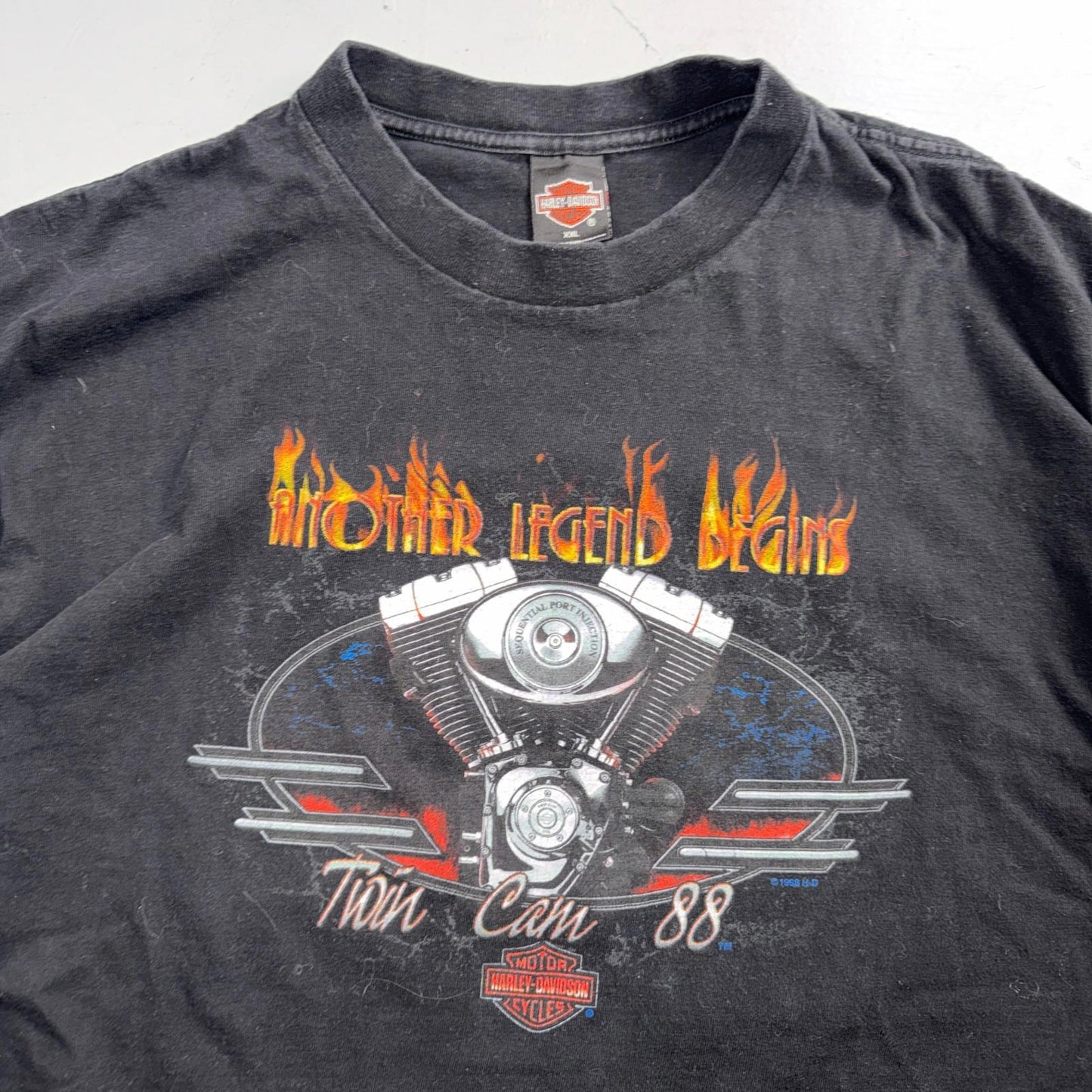 Harley Davidson Washington Vintage T Shirt Y2K Black Promo Legend Motorcycle