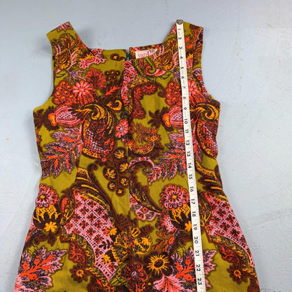 VTG 50s 60s Vogue Short Dress Summer Vibe Movie Boho Hippy Rockabilly Pattern