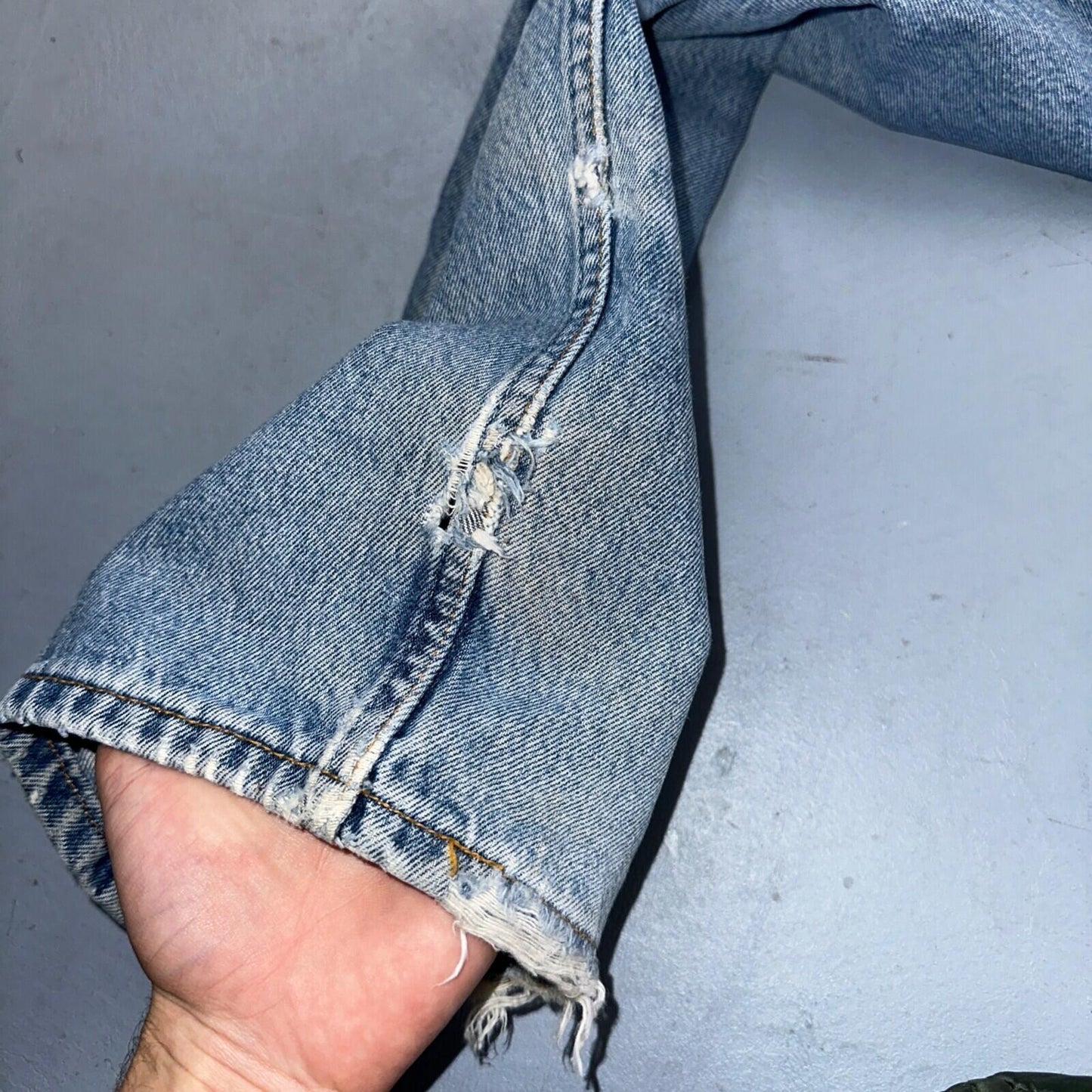 Levis 501 Vintage 90s Mexico Straight Leg Jeans 38x30 Y2K Light Wash Act 37x29