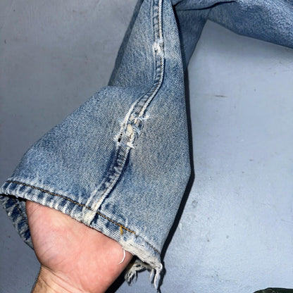 Levis 501 Vintage 90s Mexico Straight Leg Jeans 38x30 Y2K Light Wash Act 37x29