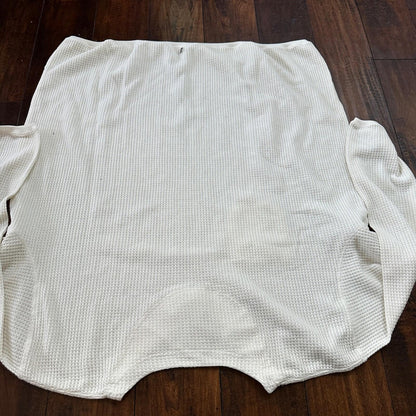 Avenue Blues Jeans Denim Henley Waffle Knit Thermal Shirt 26/28 1980s 80s 90s