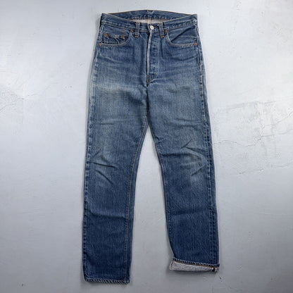 Levis 501 Vintage 70s SS Redline Selvedge USA Jeans Med Wash 30x34 Act 28x30