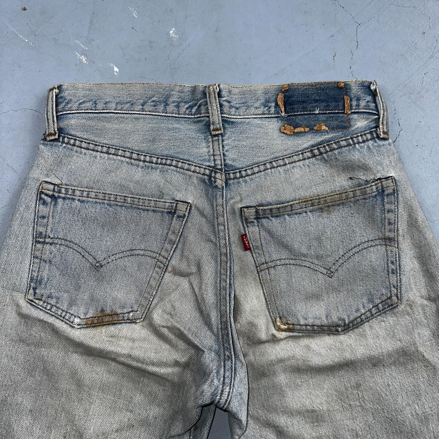 Levis 501 Vintage 80s Redline Selvedge USA XX Jeans Light Wash 1980s Act 28x29