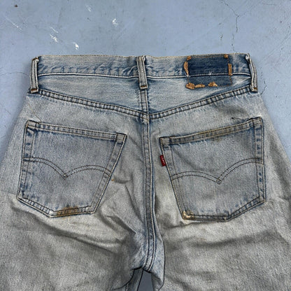 Levis 501 Vintage 80s Redline Selvedge USA XX Jeans Light Wash 1980s Act 28x29