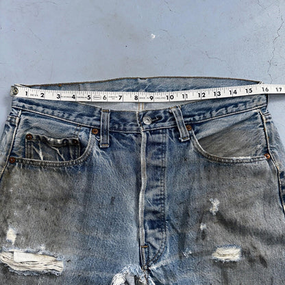 Levis 501 Vintage 80s Redline Selvedge USA XX Jeans Med Wash 34x30 Act 32x26