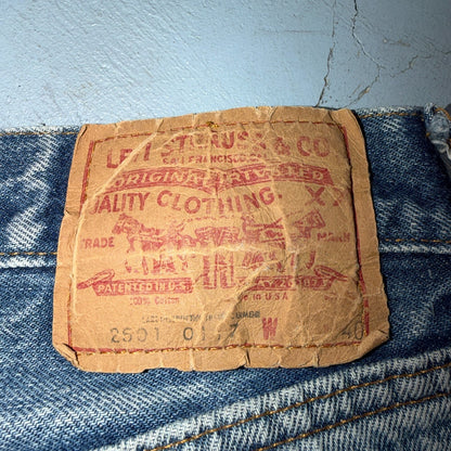 Levis 501 Vintage 80s Redline Selvedge USA XX Jeans Light Wash 31x40 Act 29x35