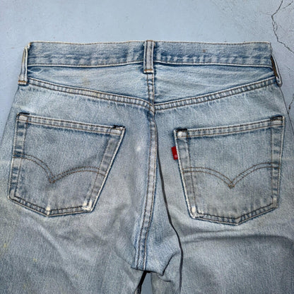 Levis 501 Vintage 80s Redline Selvedge USA XX Jeans Light Wash Act 28x27