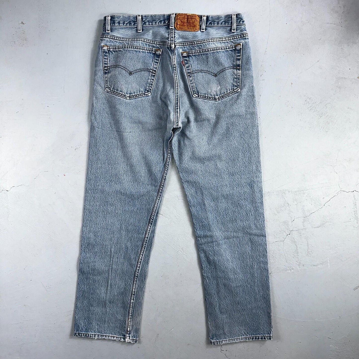 Levis 501 Vintage 90s USA XX Straight Leg Jeans Blue Light Wash 40x32 Act 35x29