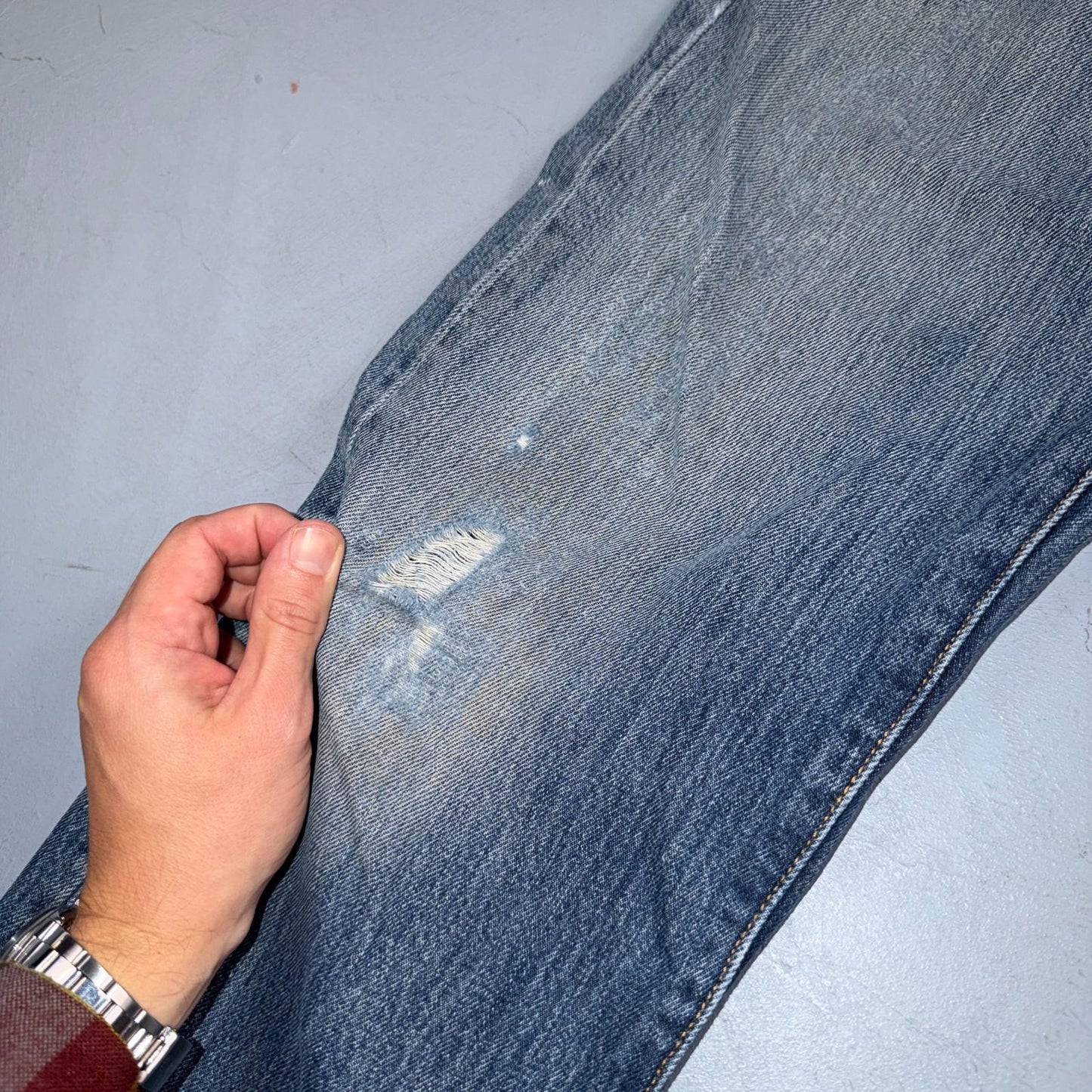 Levis 501 Vintage Y2K XX Straight Leg Jeans Blue Light Wash 33x32 Act 32x31