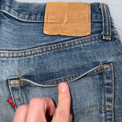Levis 501 Vintage 70s SS Redline Selvedge USA XX Jeans Light Wash 31x33 Ac 30x29
