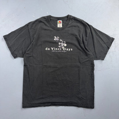 VTG 90s Da Vinci Days Corvallis Oregon Festival Graphic T Shirt Art Science Even