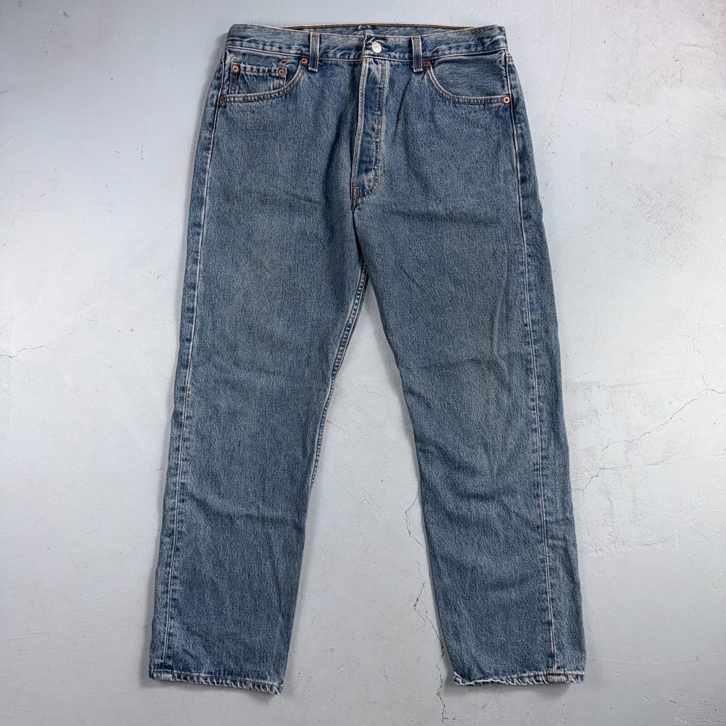 Levis 501 Vintage 90s USA XX Straight Leg Jeans Blue Med Wash 36x30 Act 33x29