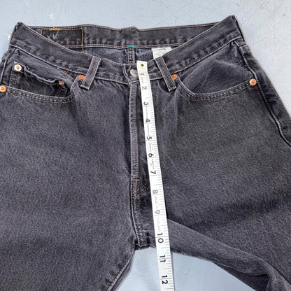 Levis 501 Vintage Y2K 90s XX Straight Leg Jeans Black Med Wash 29x34 Act 28x31