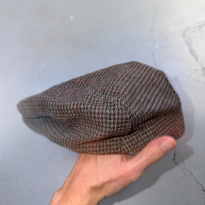 Vintage Pendleton Tweed Flat Cap 100% Virgin Wool Hat Men’s Large Newsboy Gray