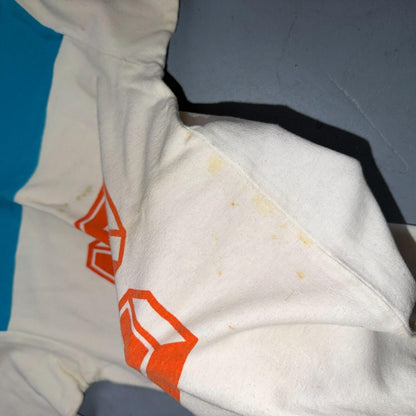 Vintage 70s Ego Trix T-Shirt Jersey Raglan USA Blue Orange #12 Distressed