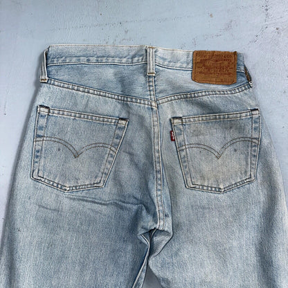 Levis 501 Vintage 80s Redline Selvedge USA XX Jeans Light Wash 29x30 Act 27x27