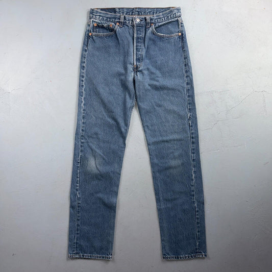 Levis 501 Vintage 80s USA XX Straight Leg Jeans Blue Light Wash 33x34 Act 31x32