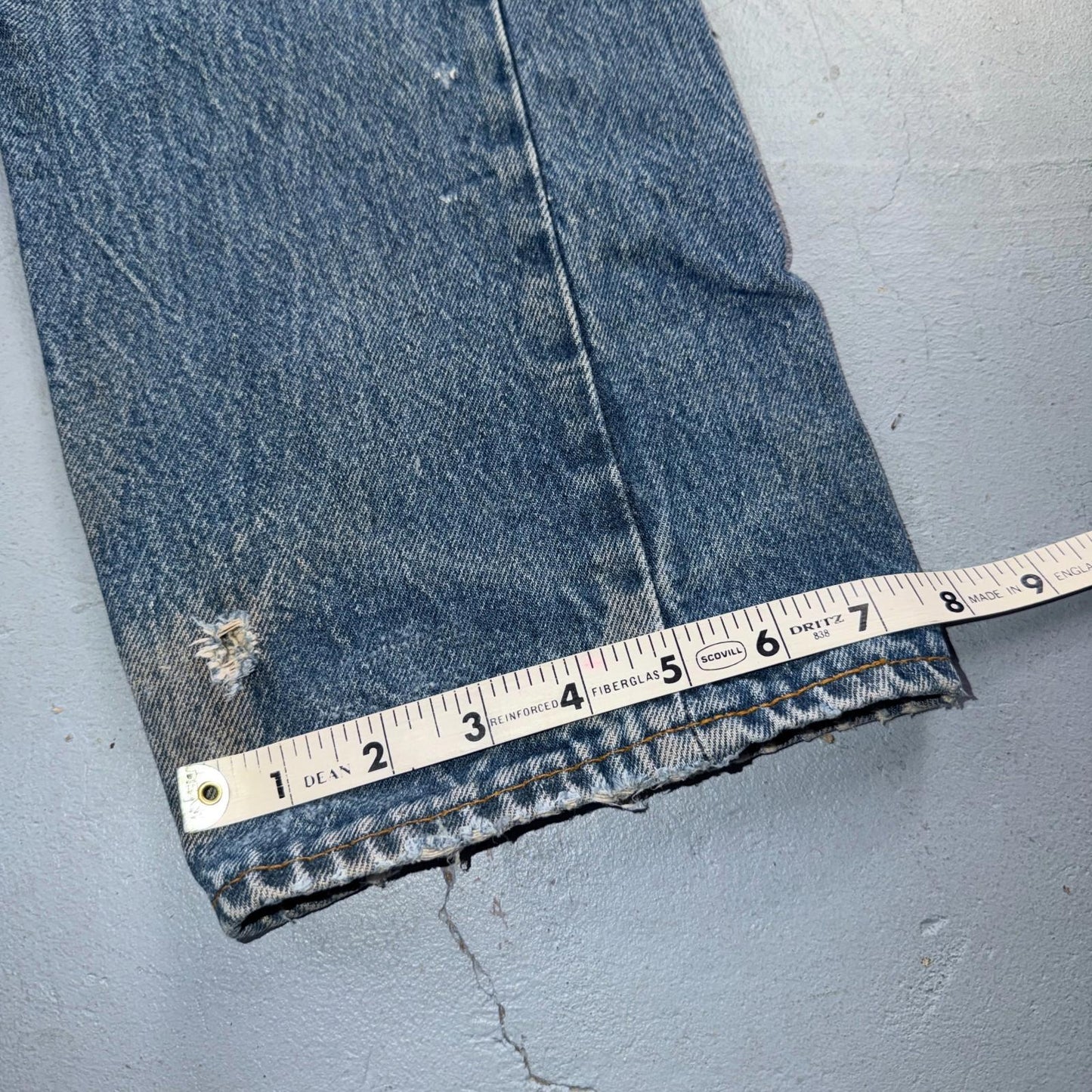 Levis 501 Vintage 80s USA XX Straight Leg Jeans Blue Med Wash 33x32 Act 31x31