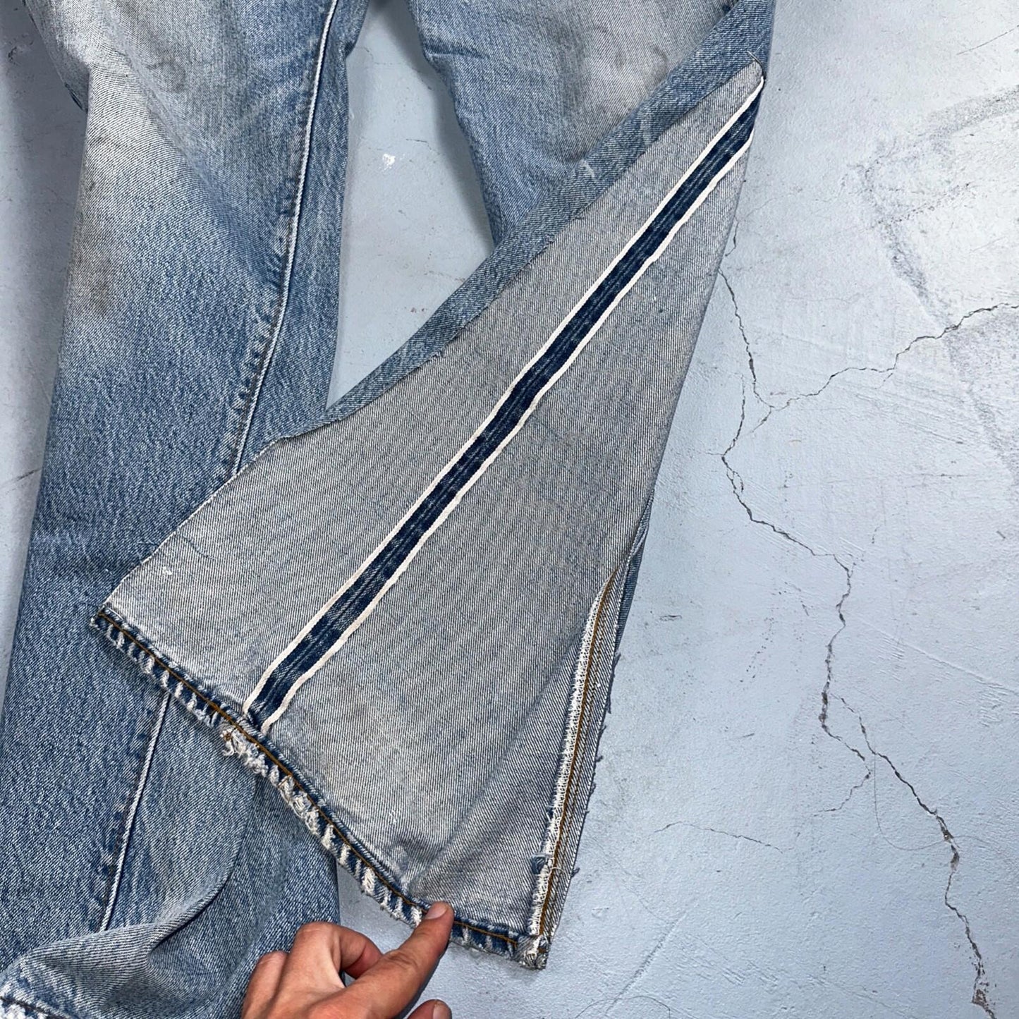 Levis 501 Vintage 80s Redline Selvedge USA XX Jeans Light Wash 36x36 Act 33x32