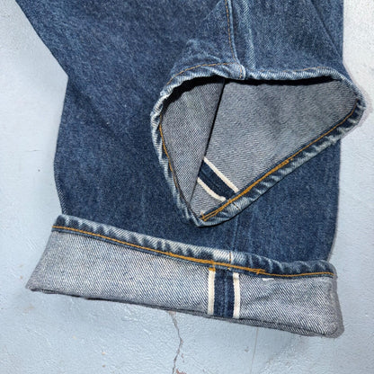 Levis 501 Vintage 80s Redline Selvedge USA XX Jeans Dark Wash 33x31 Act 31x27