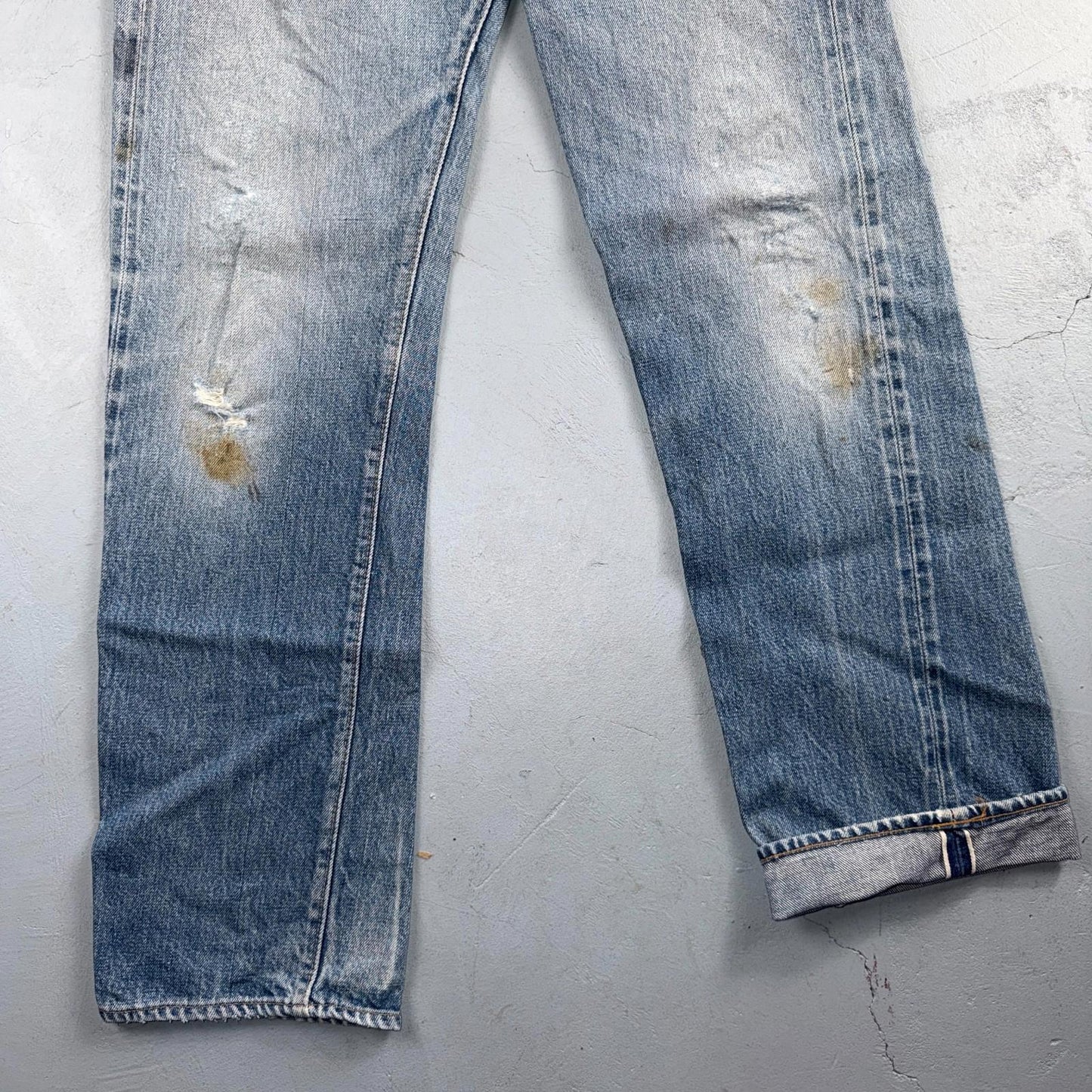 Levis 501 Vintage 80s Redline Selvedge USA XX Jeans Light Wash 33x34 Act 30x30