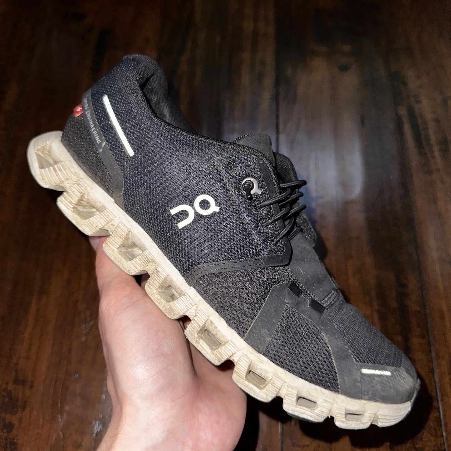 On Cloud 5 Shoes Black & White Oncloud Women's Training Sneakers US Size 8