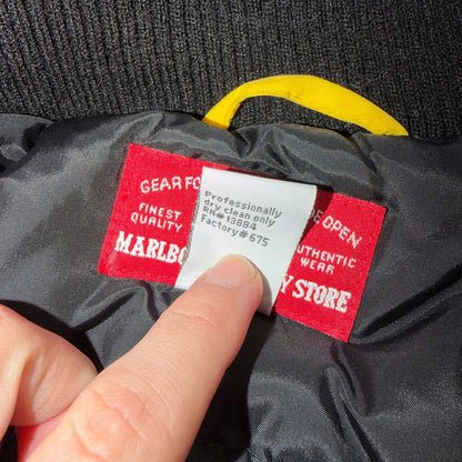 Vintage Marlboro Country Store Red Down Puffer Winter NO HOOD Jacket Men’s L
