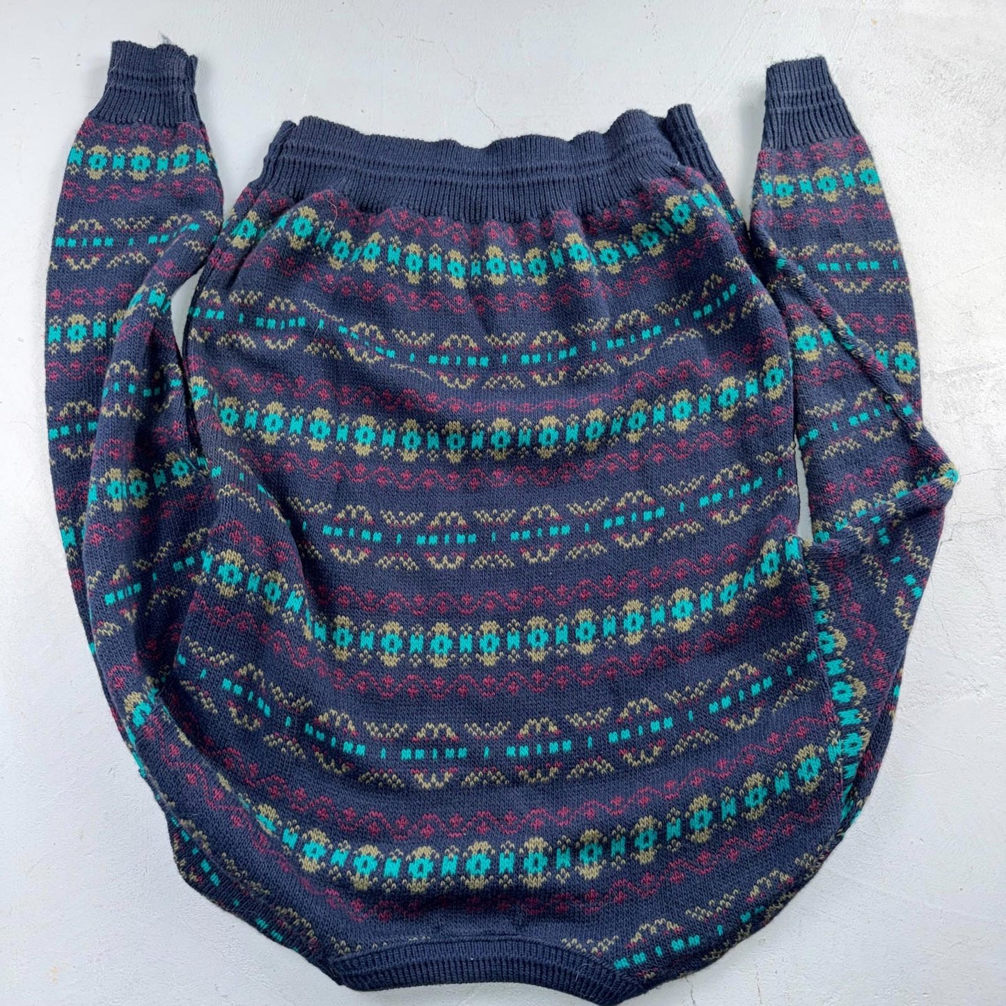 Vintage Loafers Reed St. James Sweater Men L Gray Grandpa Cosby Chunky Knit USA