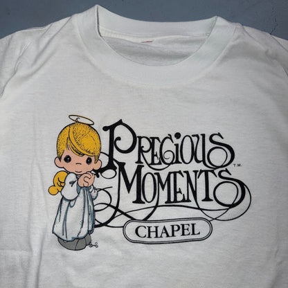 Precious Moments Chapel VTG T Shirt 90s Single Stitch Crop Angel Cute 1990s