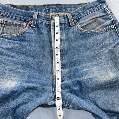 Levis 501 Vintage 90s USA XX Straight Leg Jeans Blue Med Wash 34x34 Act 31x30