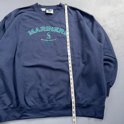 Vintage 2XL Official MLB Seattle Mariners Sweater Mens Pullover Sweatshirt Lee