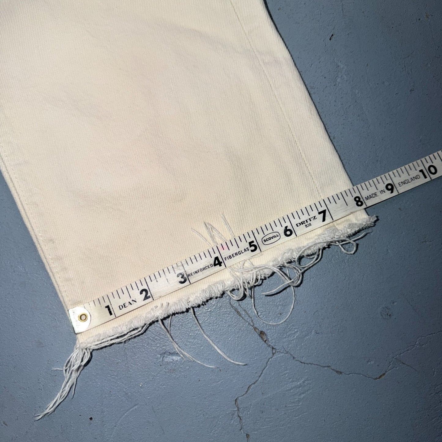 Levis 501 Vintage 80s USA XX Straight Leg Jeans White Light Wash 33x30 Act 31x28