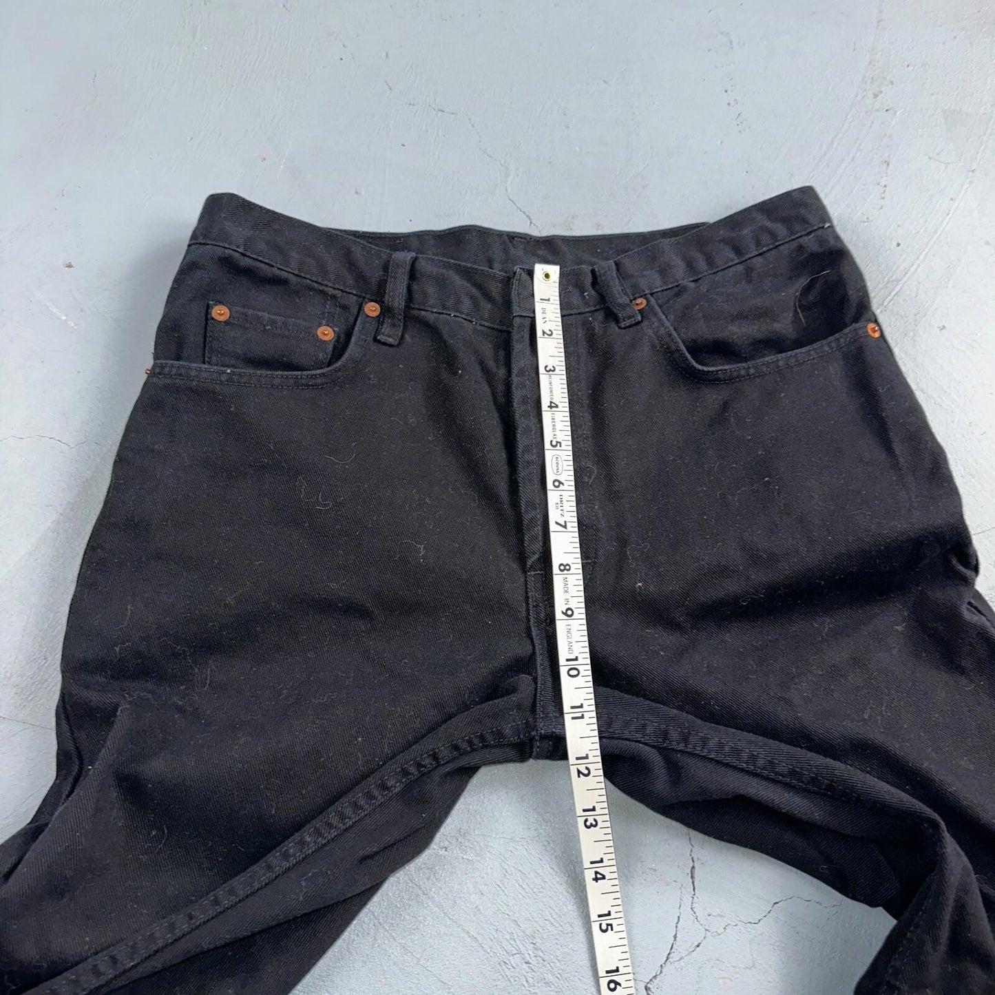 Levis 501 Vintage 90s USA XX Straight Leg Jeans Missing Buttons 31x32 Black