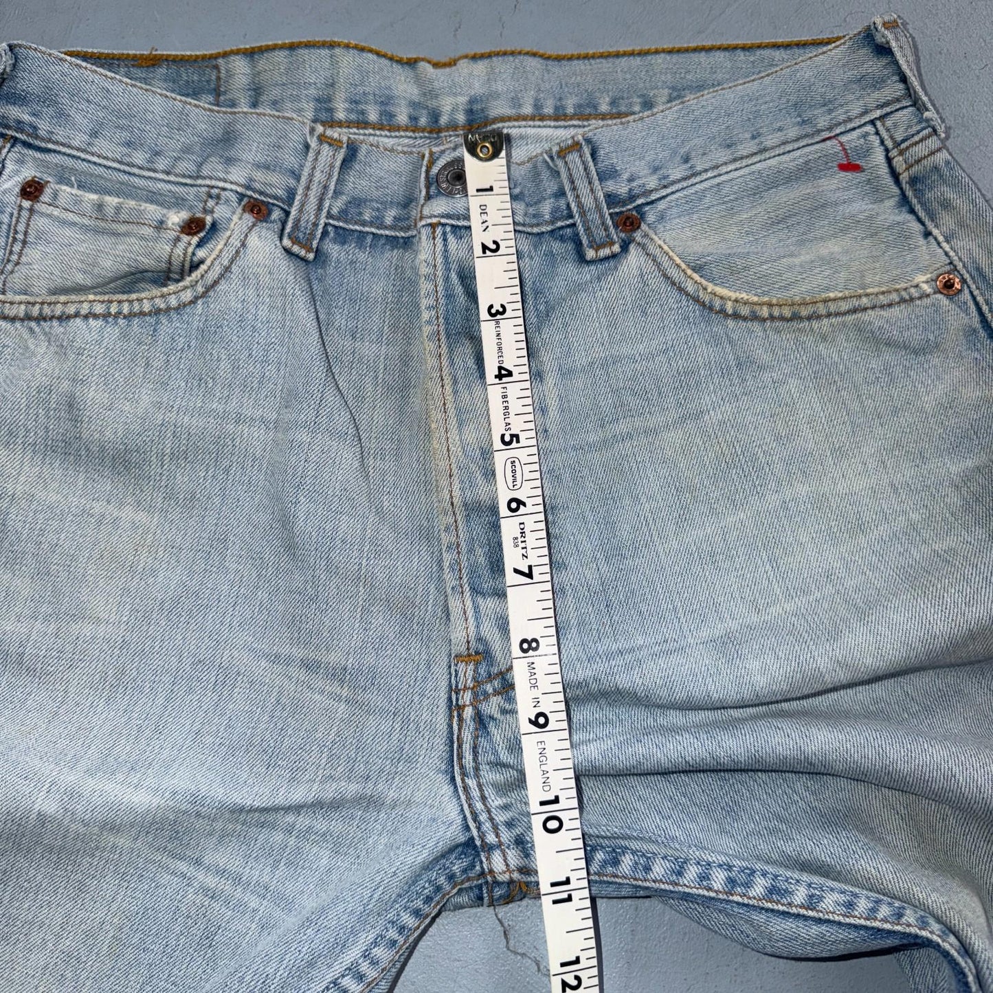 Levis 501 Vintage Y2K 90s XX Straight Leg Jeans Blue Light Wash 33x36 Act 30x29