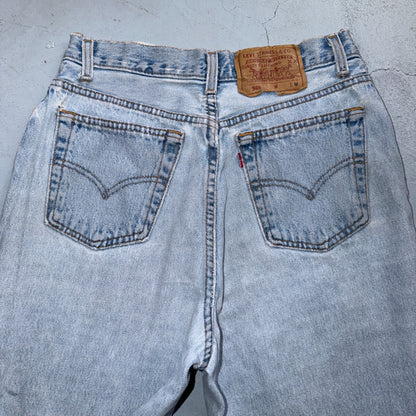 Levis 501 Vintage 90s USA XX Straight Leg Jeans Blue Light Wash Womens Act 27x31
