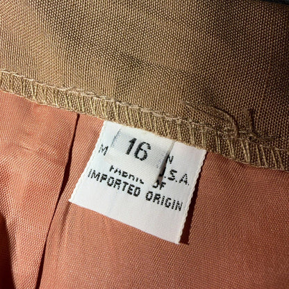 VTG Christian Dior Suit Womens Double Breast Suit Skirt Blazer 80s Size 16 1980s