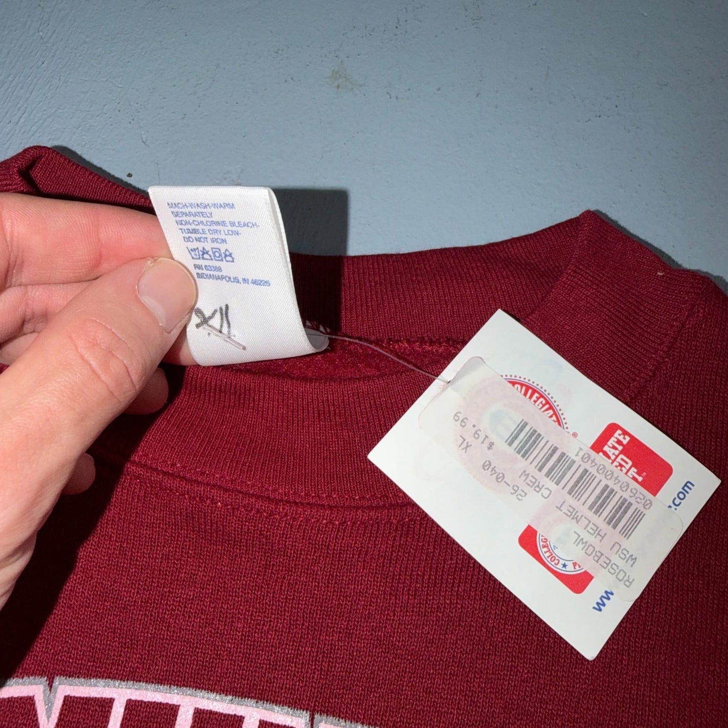Vintage 7th Rose Bowl 2003 WSU Washington State Cougars Pullover Sweatshirt XL