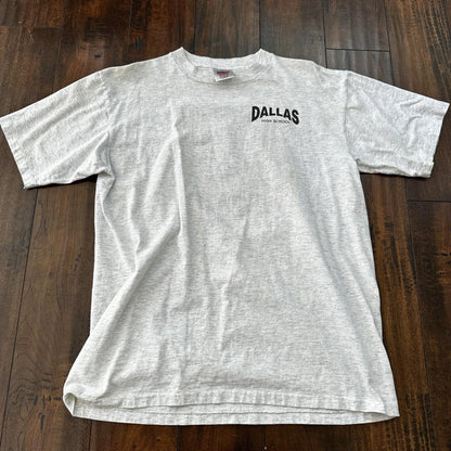 Oneita 90s Lot 2 Vintage T Shirt Dallas Oregon Dragons Basic White Grey Rap