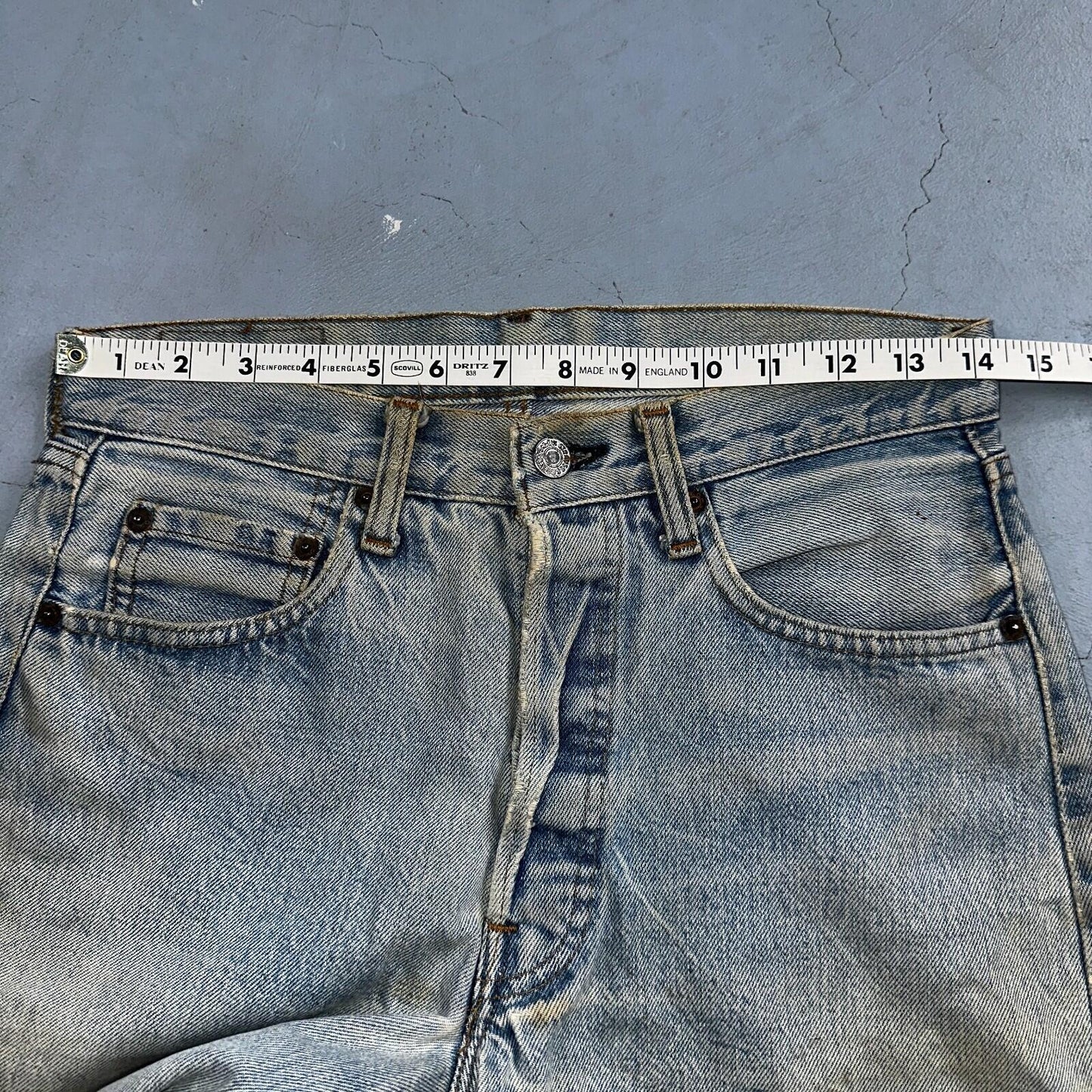 Levis 501 Vintage 80s Redline Selvedge USA XX Jeans Light Wash 1980s Act 28x29