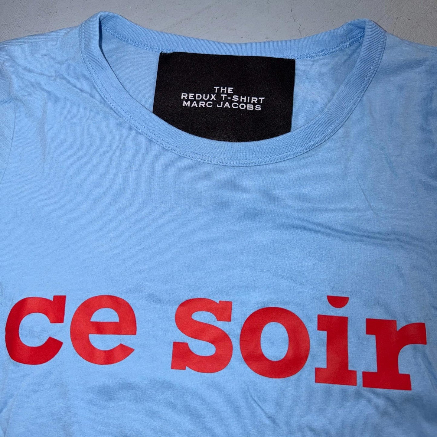 Marc Jacobs Ce Soir Graphic Tee Size S Short Sleeve Crew Neck T Shirt Promo RARE