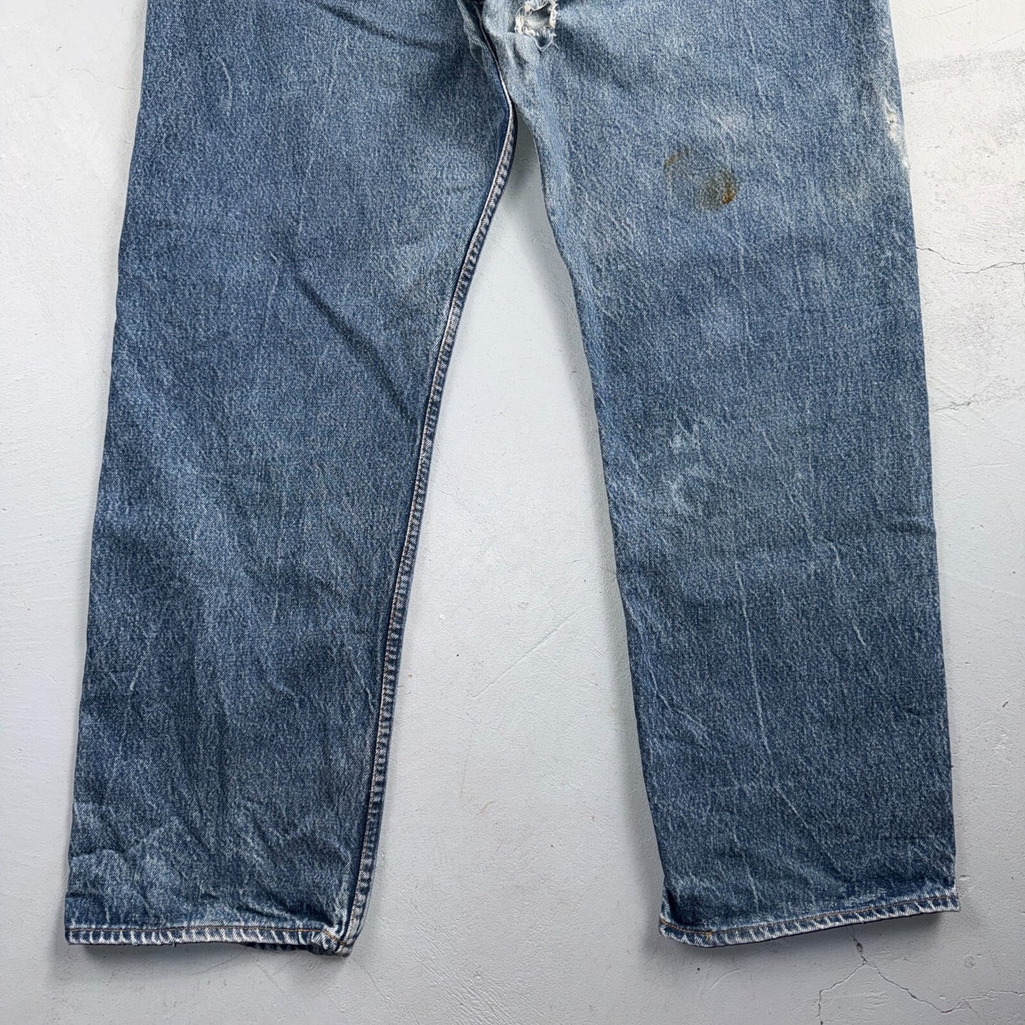Levis 501 Vintage 80s USA XX Straight Leg Jeans Blue Light Wash 40x32 Act 37x28