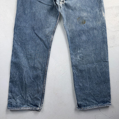 Levis 501 Vintage 80s USA XX Straight Leg Jeans Blue Light Wash 40x32 Act 37x28