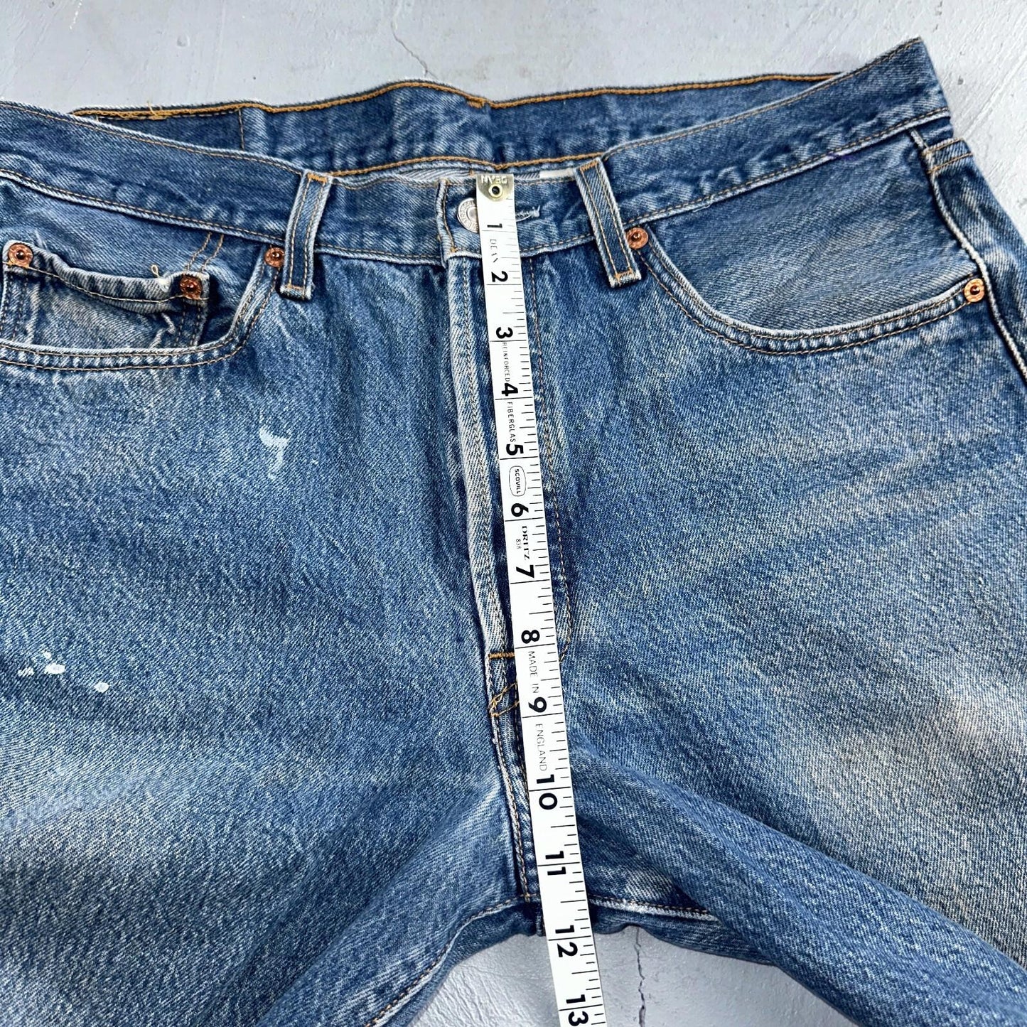 Levis 501 Vintage Y2K XX Straight Leg Jeans Blue Med Wash 35x33 Act 34x29