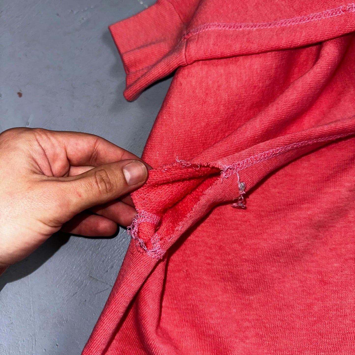 1970s VTG Pink Sport Blank Sweatshirt USA Crewneck Basic 70s Jumper