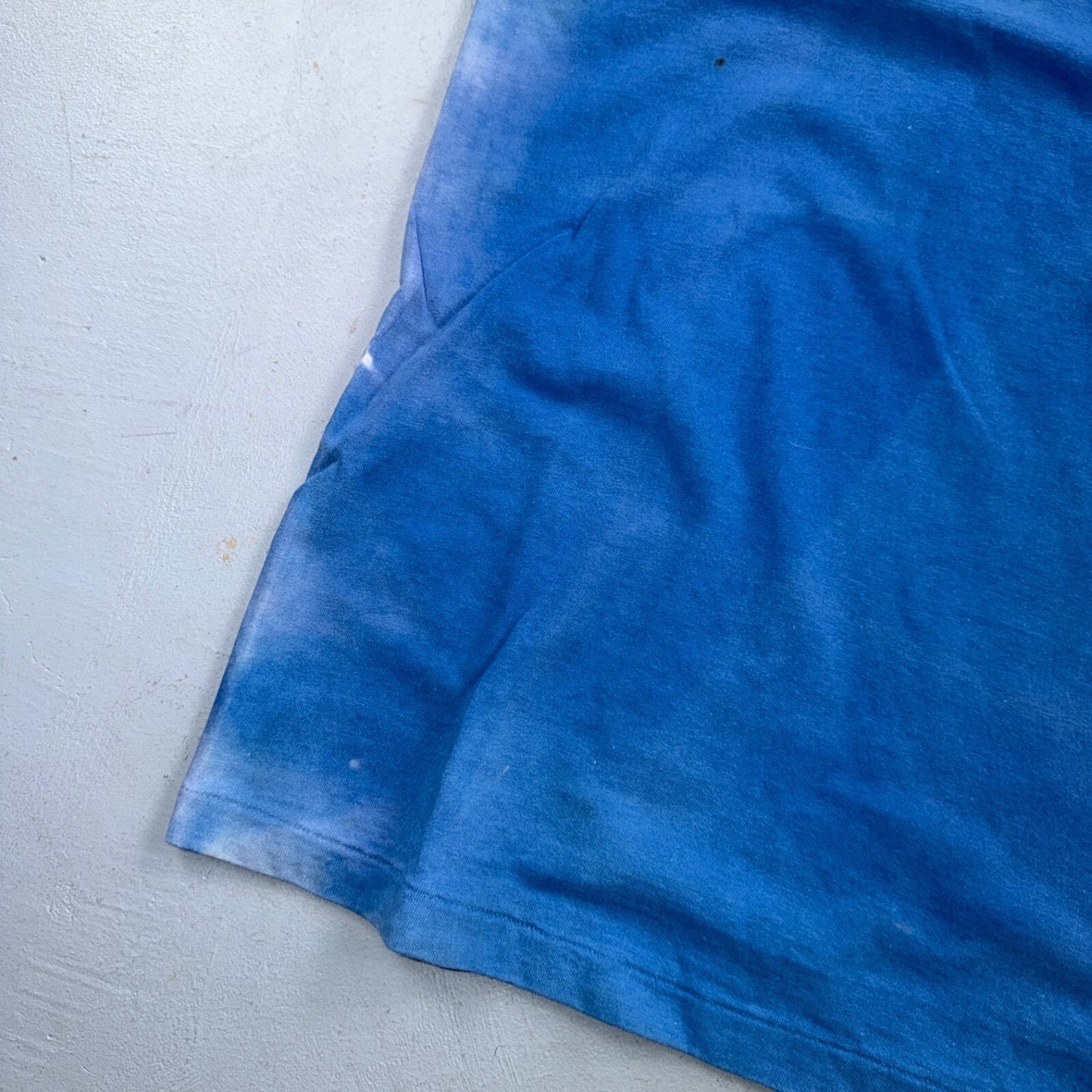VTG 90s Nike Blank Blue T Shirt Distressed Bleached Grunge Swoosh Tag USA
